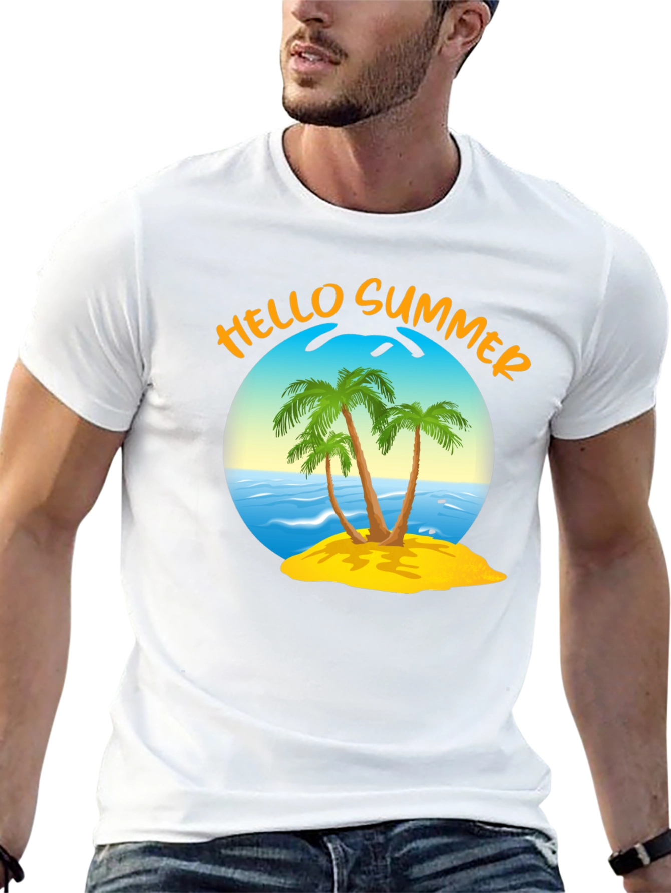 Black Hello Summer Graphic T-Shirt view 13