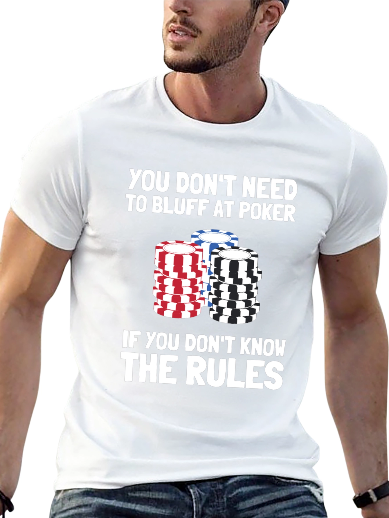 Black Poker Rules Graphic Tee view 13