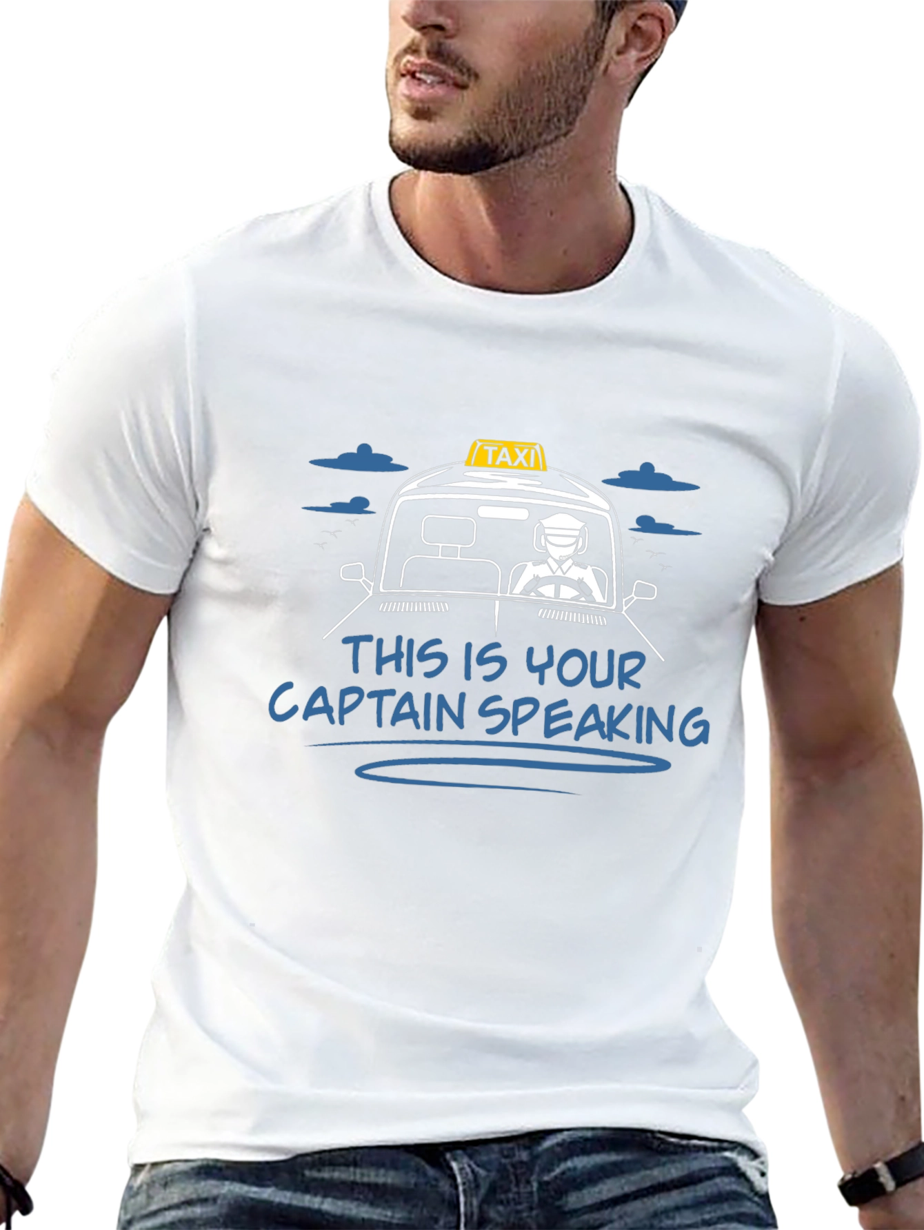 Black Taxi Captain T-Shirt - Driving Humor Tee view 13