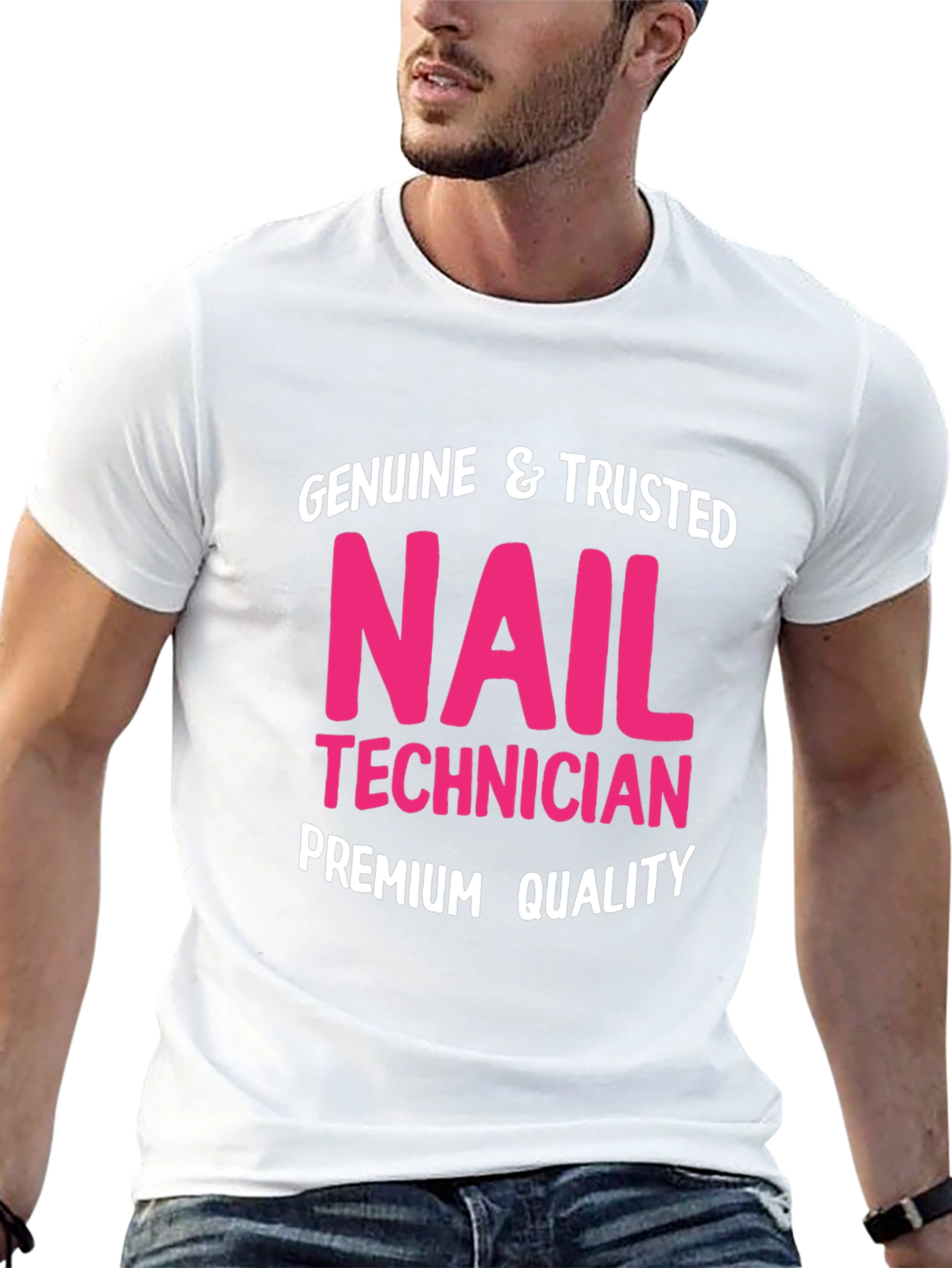Black Genuine Nail Technician Premium Quality T-Shirt view 13