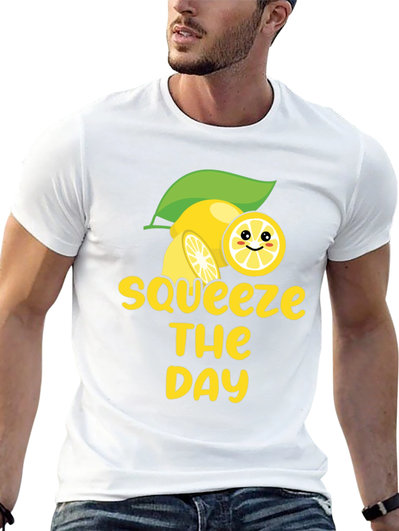Black Squeeze the Day Graphic Tee - Black Cotton view 13