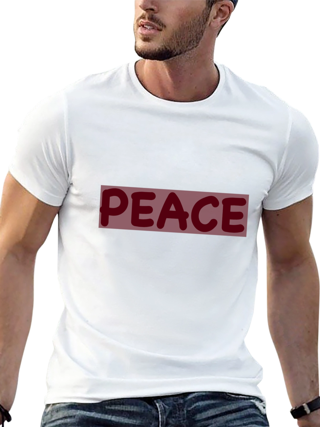 Black Peace Graphic Black T-Shirt view 13