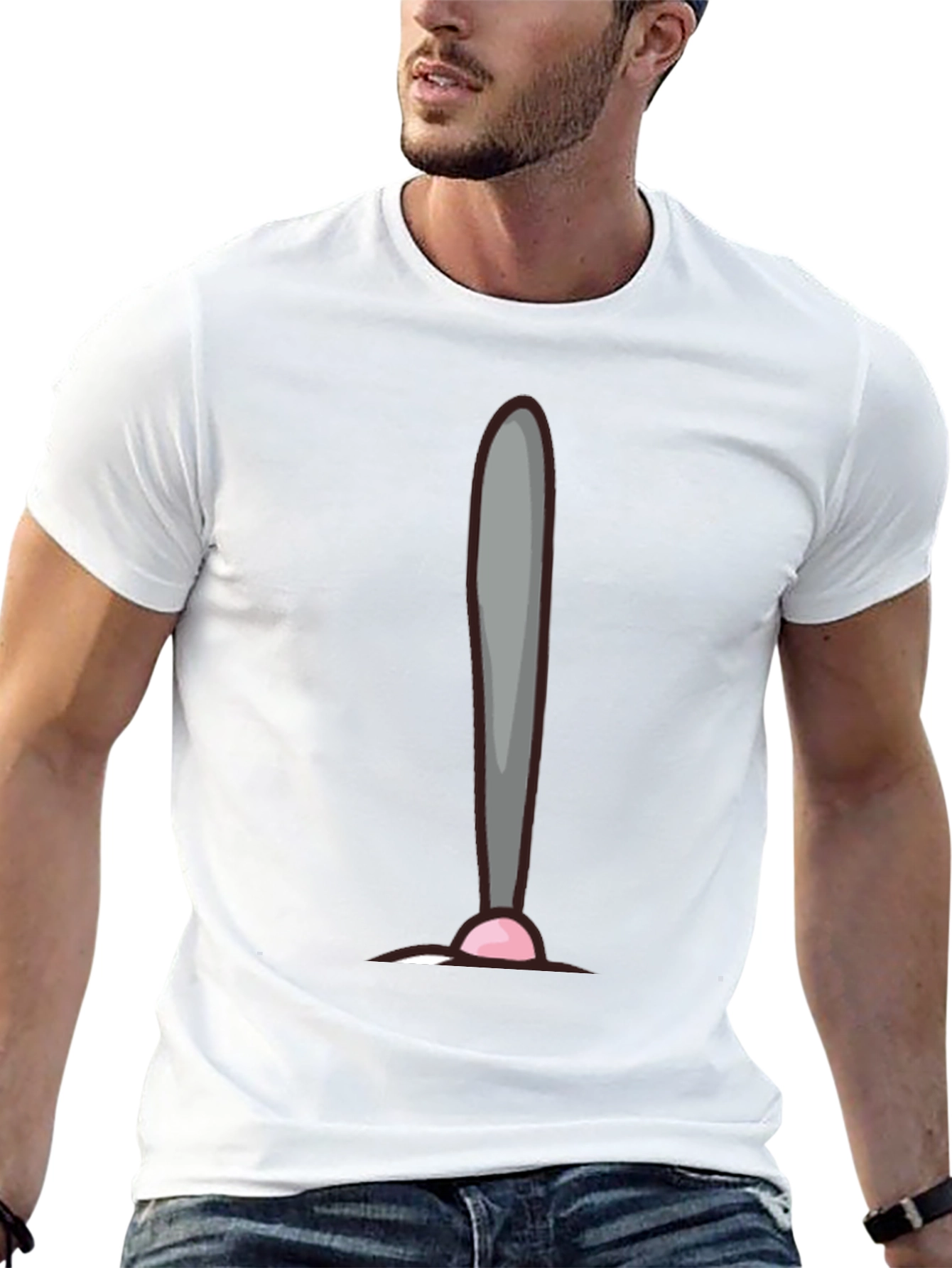 Black Humorous Cat Tongue T-Shirt view 13