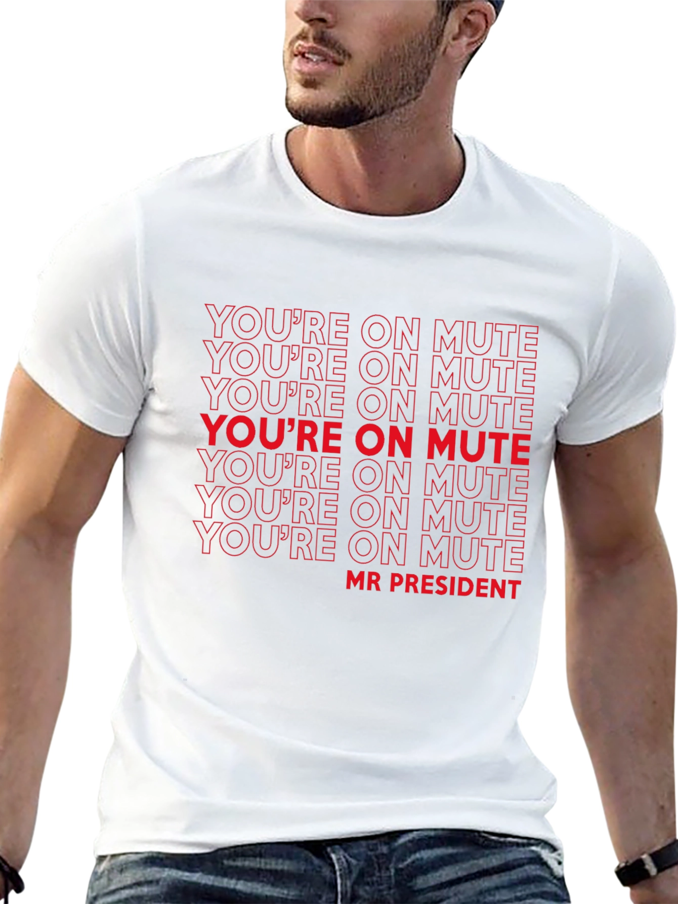 Black You're on Mute Mr President T-Shirt - Funny Political Tee view 13