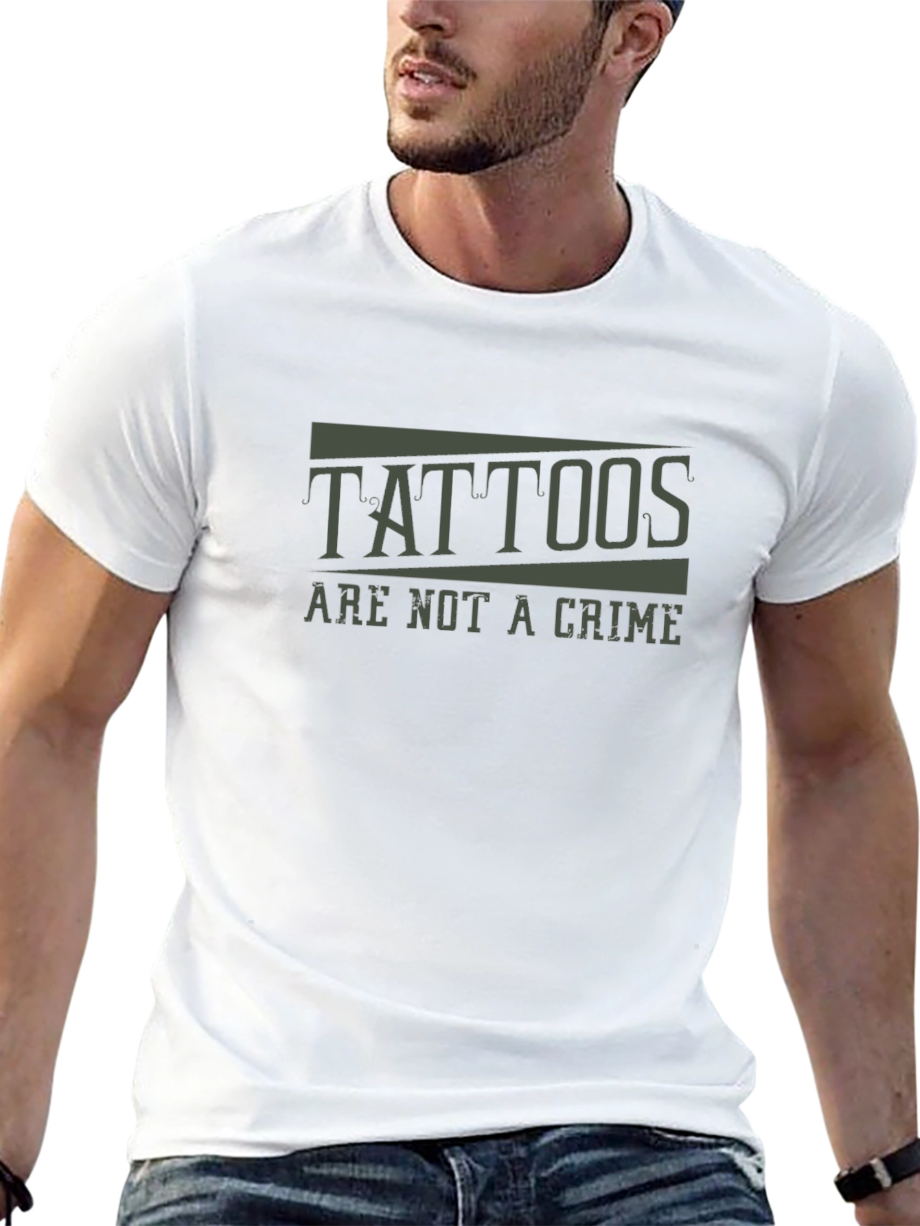 Black Tattoos Are Not A Crime Graphic T-Shirt view 13