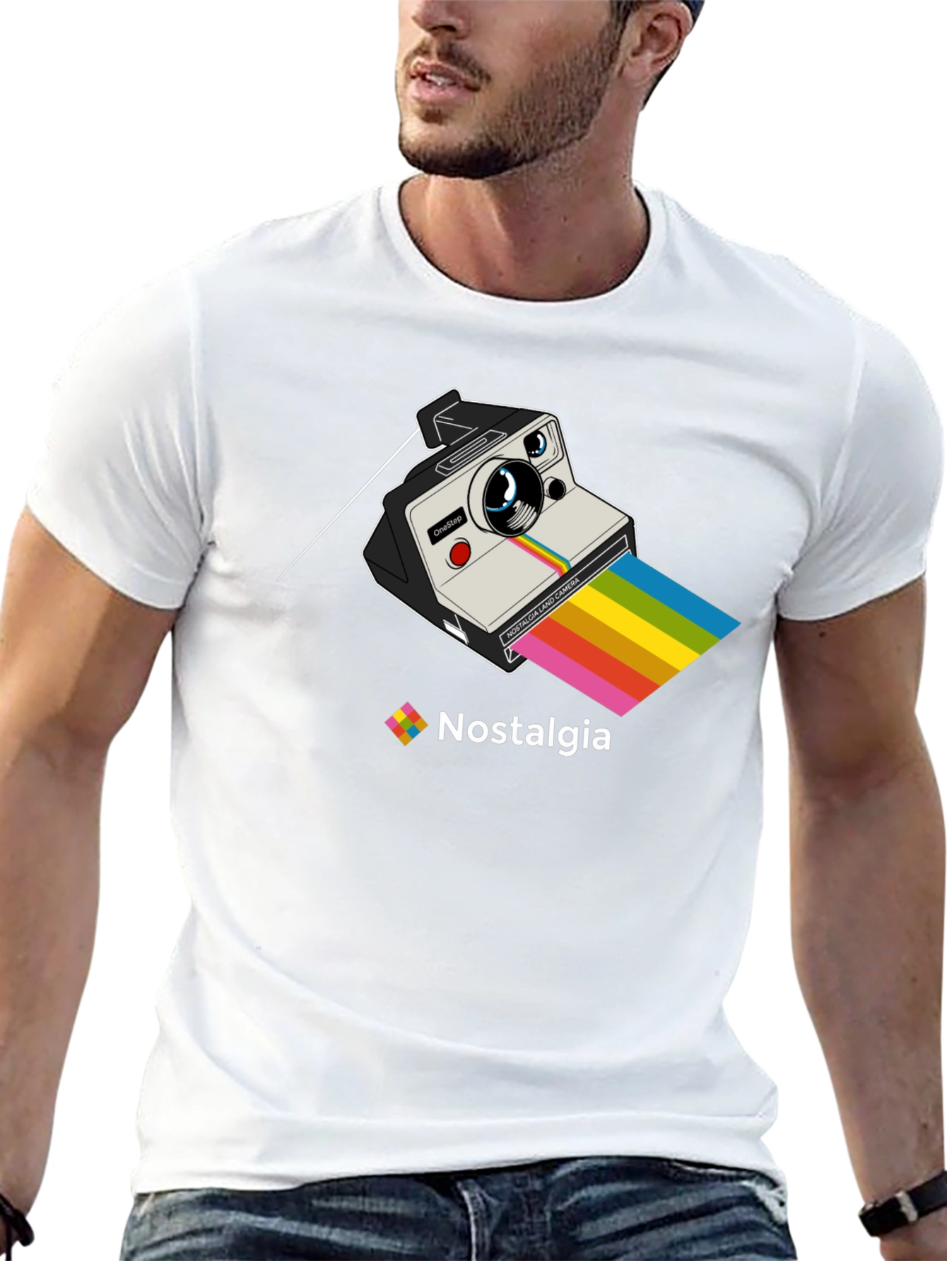 Black Retro Camera Nostalgia T-Shirt view 13