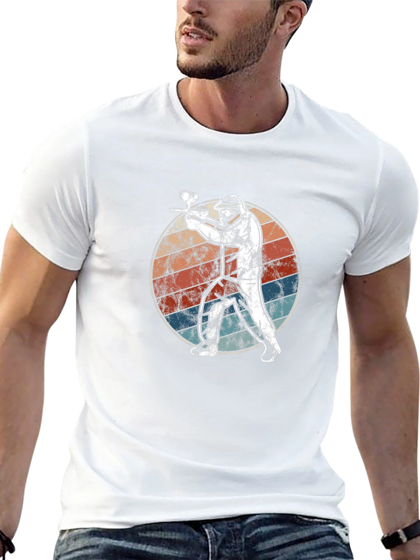 Black Paintball Player Graphic T-Shirt - Retro Style view 13