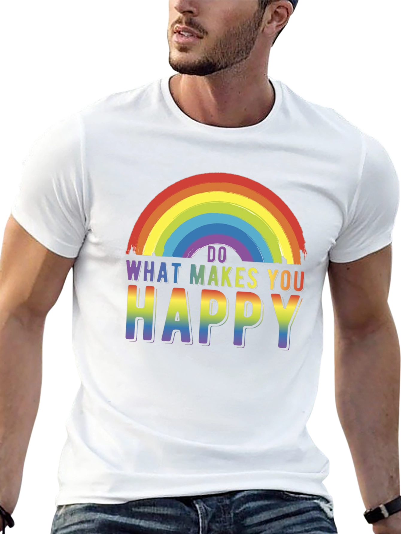 Black Rainbow 'Do What Makes You Happy' Black Tee view 13