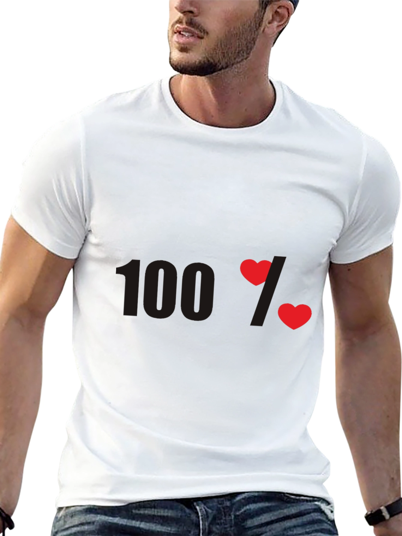 Black 100% Love Graphic T-Shirt - Heart Design view 13