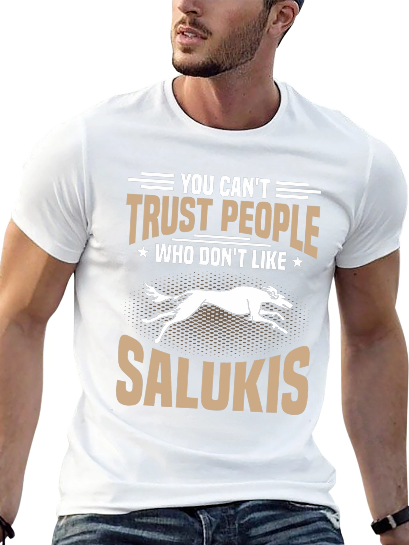 Black Salukis Dog Lovers T-Shirt: Trust People Who Like Salukis! view 13