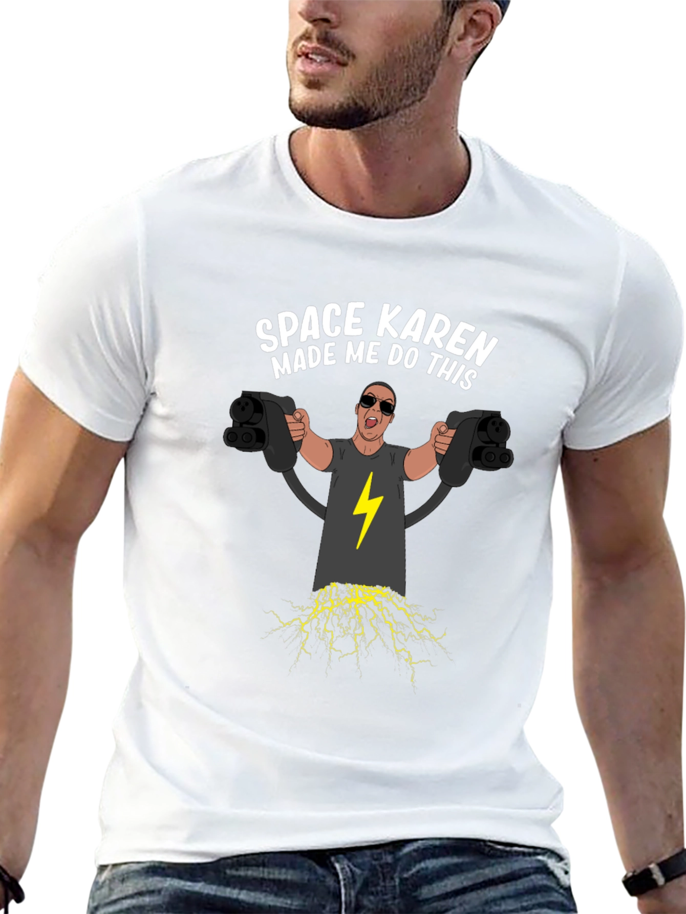 Space Karen Electric Car Charger Funny T-Shirt - 13