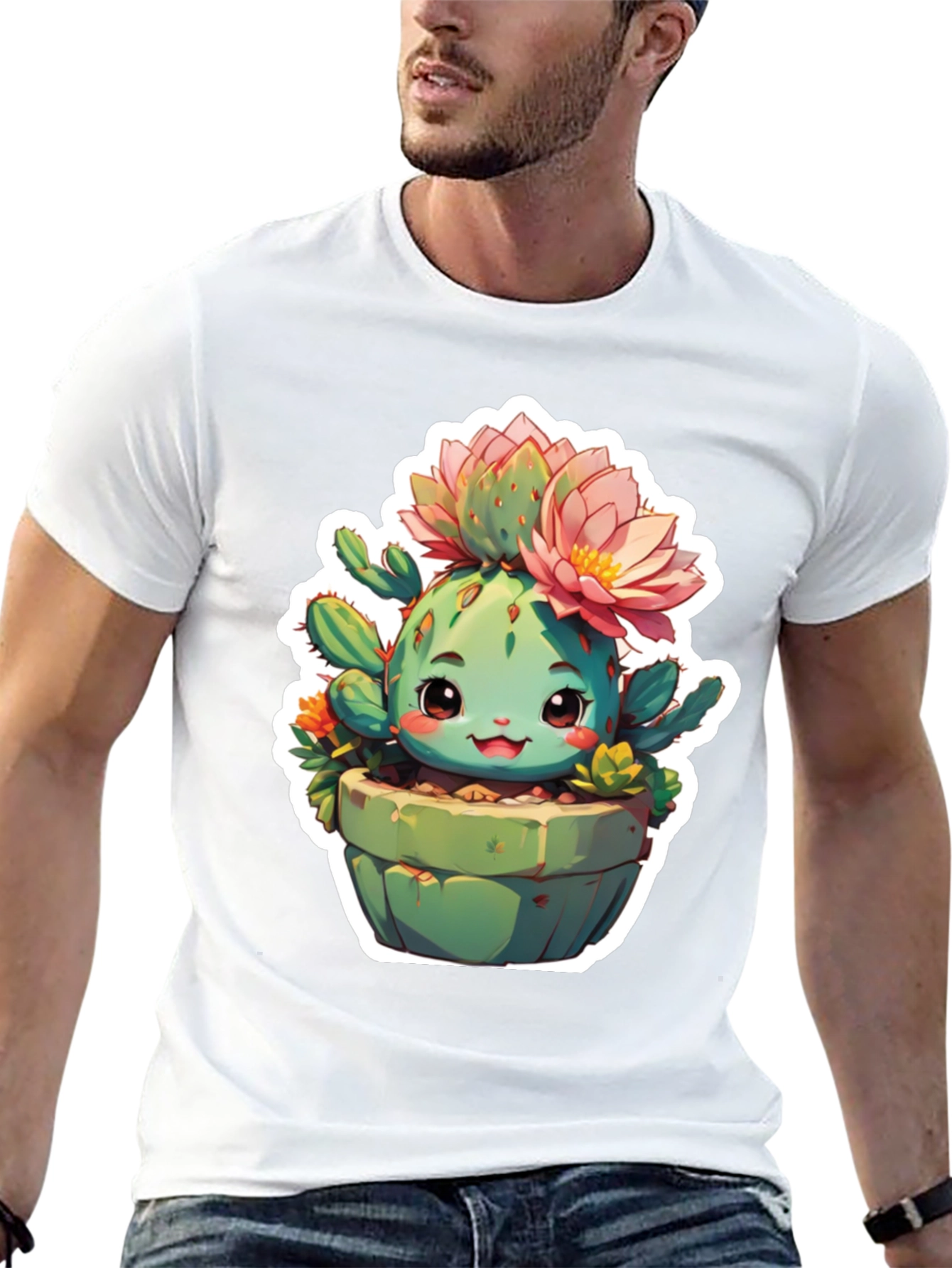 Black Cute Cactus Tee view 13