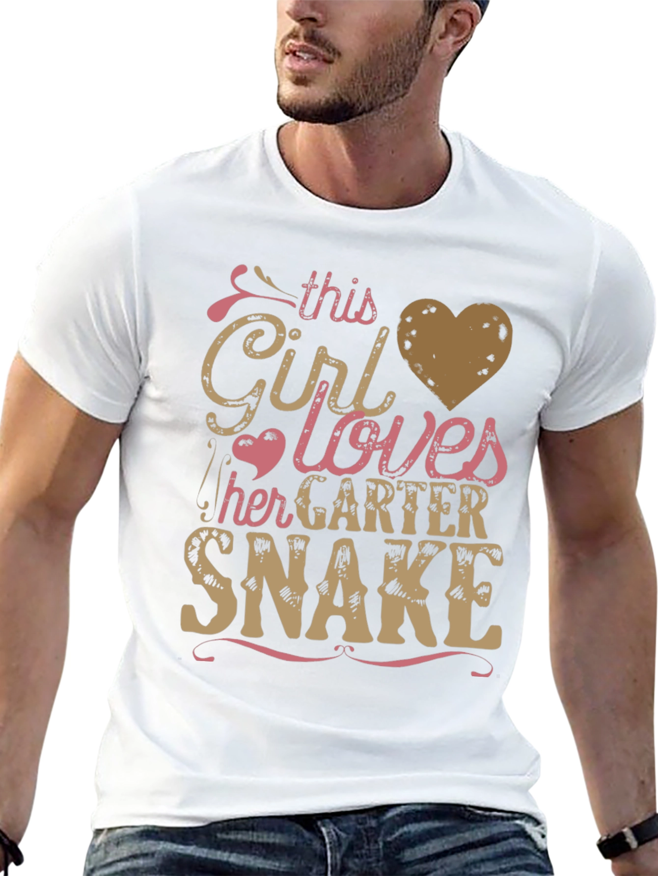 Black Girl Loves Garter Snake Graphic Tee - Novelty Animal T-Shirt view 13