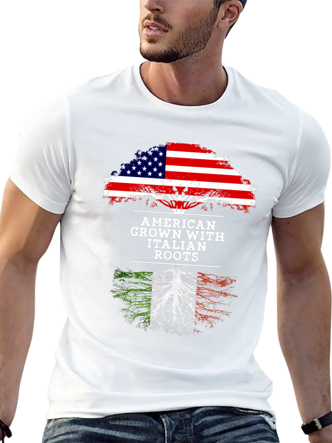 American Grown with Italian Roots T-Shirt - 13