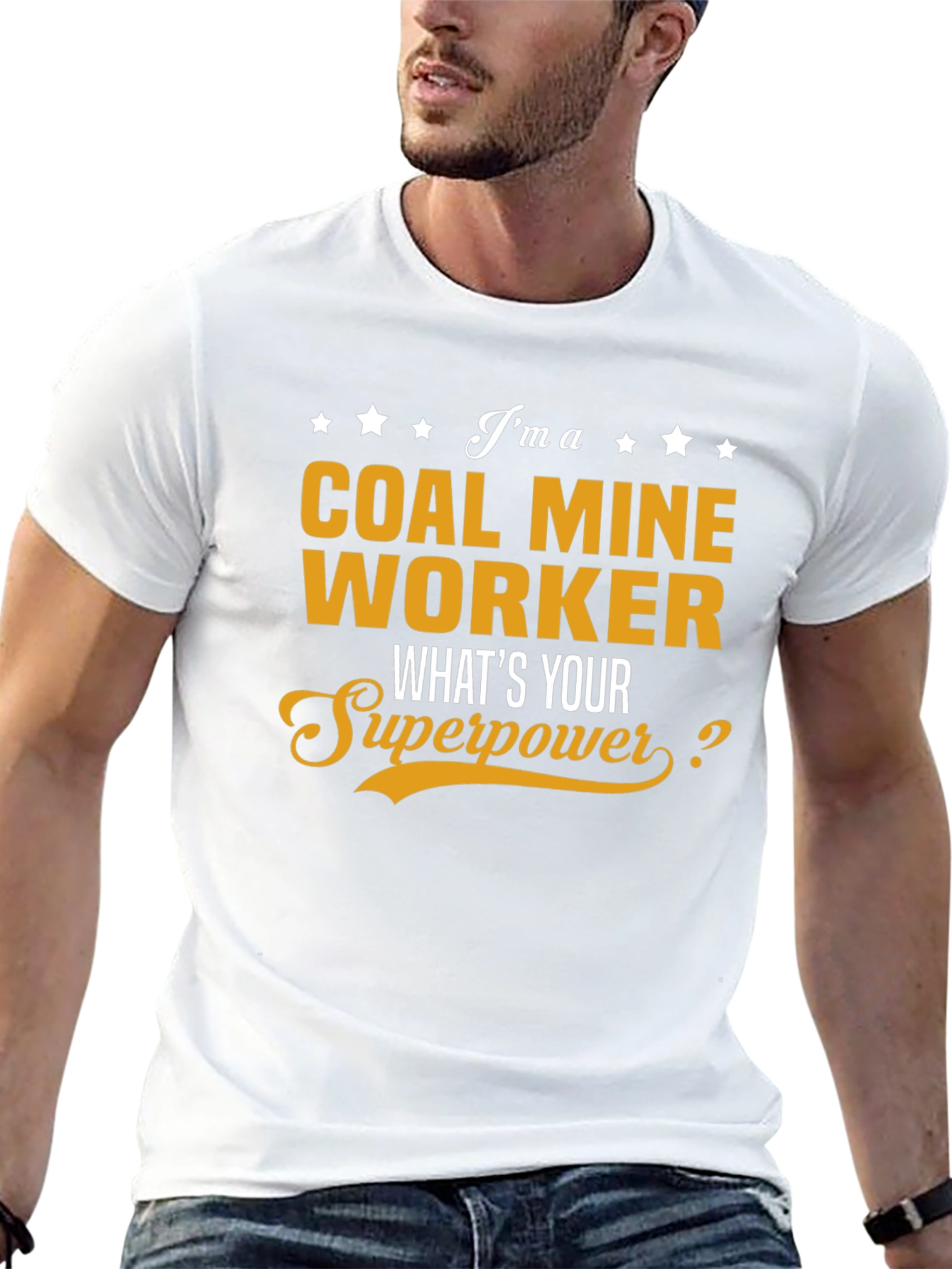 Black Coal Miner Worker Superpower T-Shirt view 13