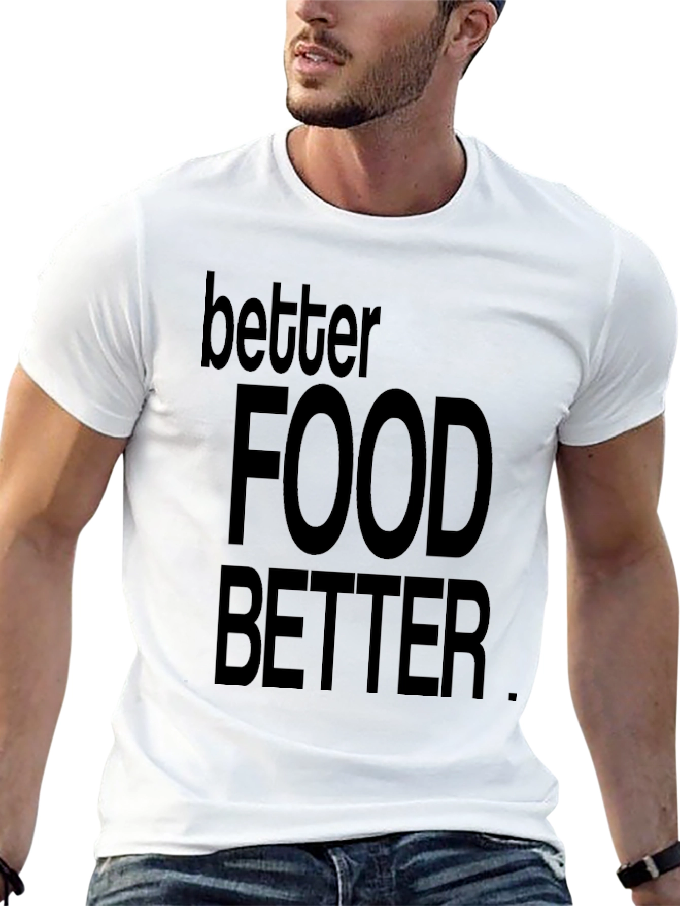 Black Better Food Better Black Graphic T-Shirt view 13