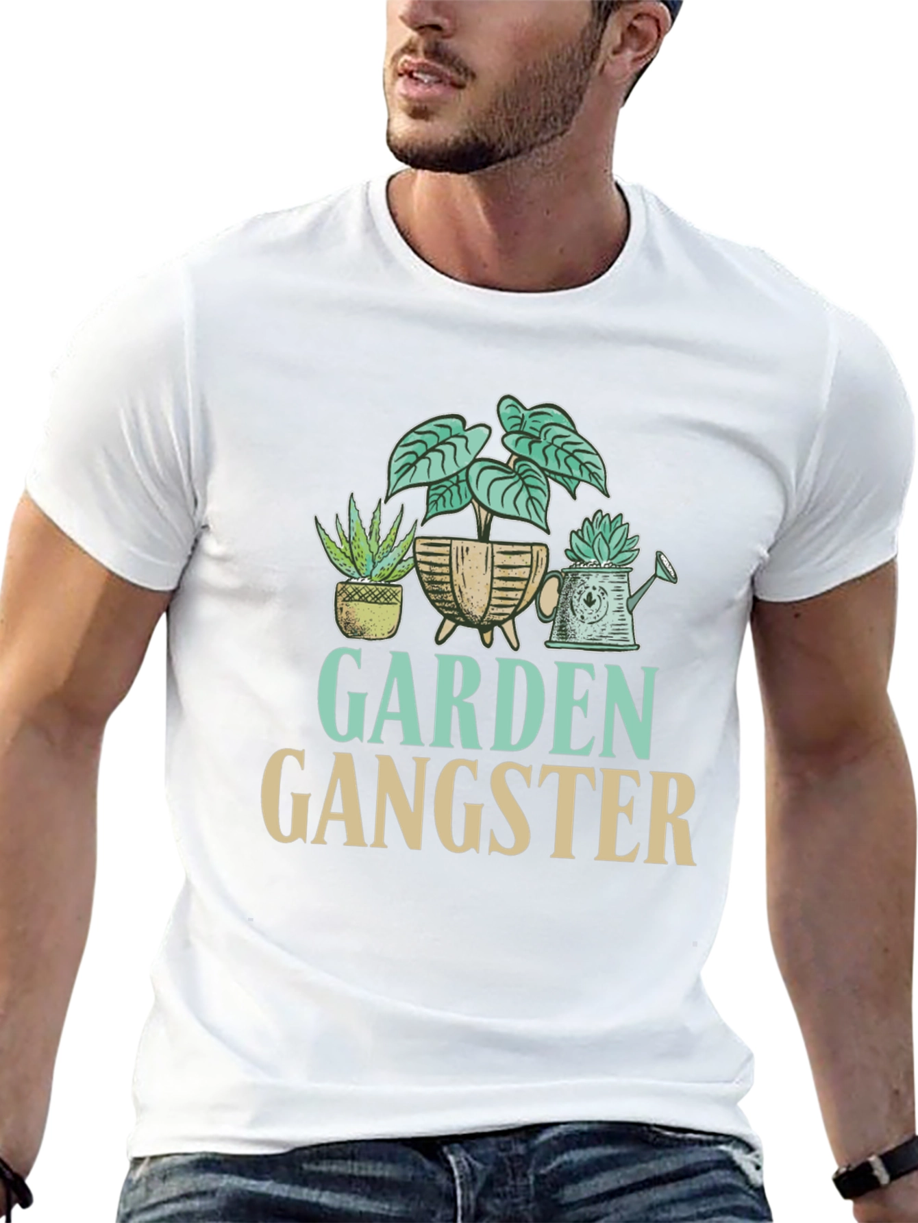 Black Garden Gangster Graphic T-Shirt view 13