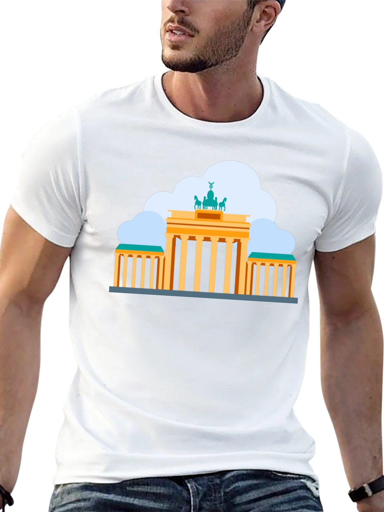 Black Berlin Brandenburg Gate Black T-Shirt view 13
