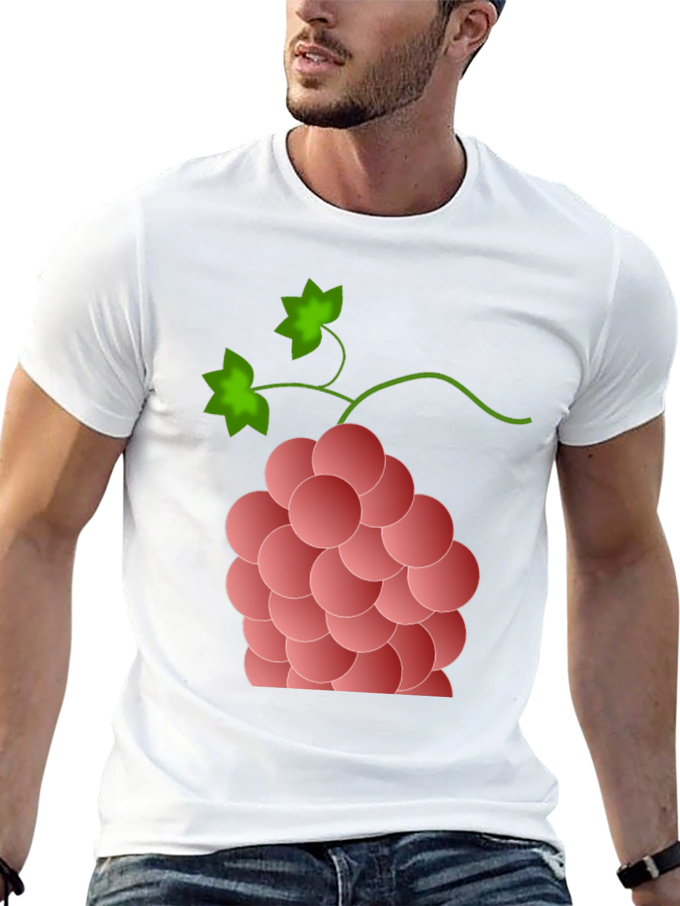 Black Grapes Graphic Tee - Stylish Fruit Design view 13
