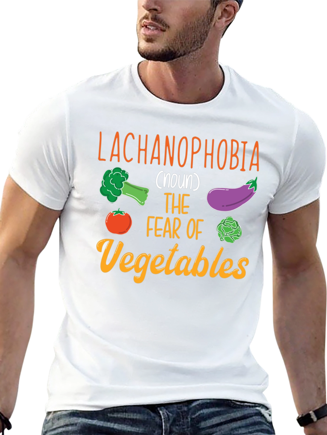 Black Lachanophobia Vegetable Fear T-Shirt view 13