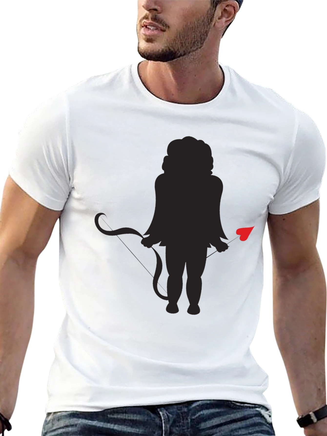 Black Devil Cupid Graphic Tee - Men's Black T-Shirt view 13