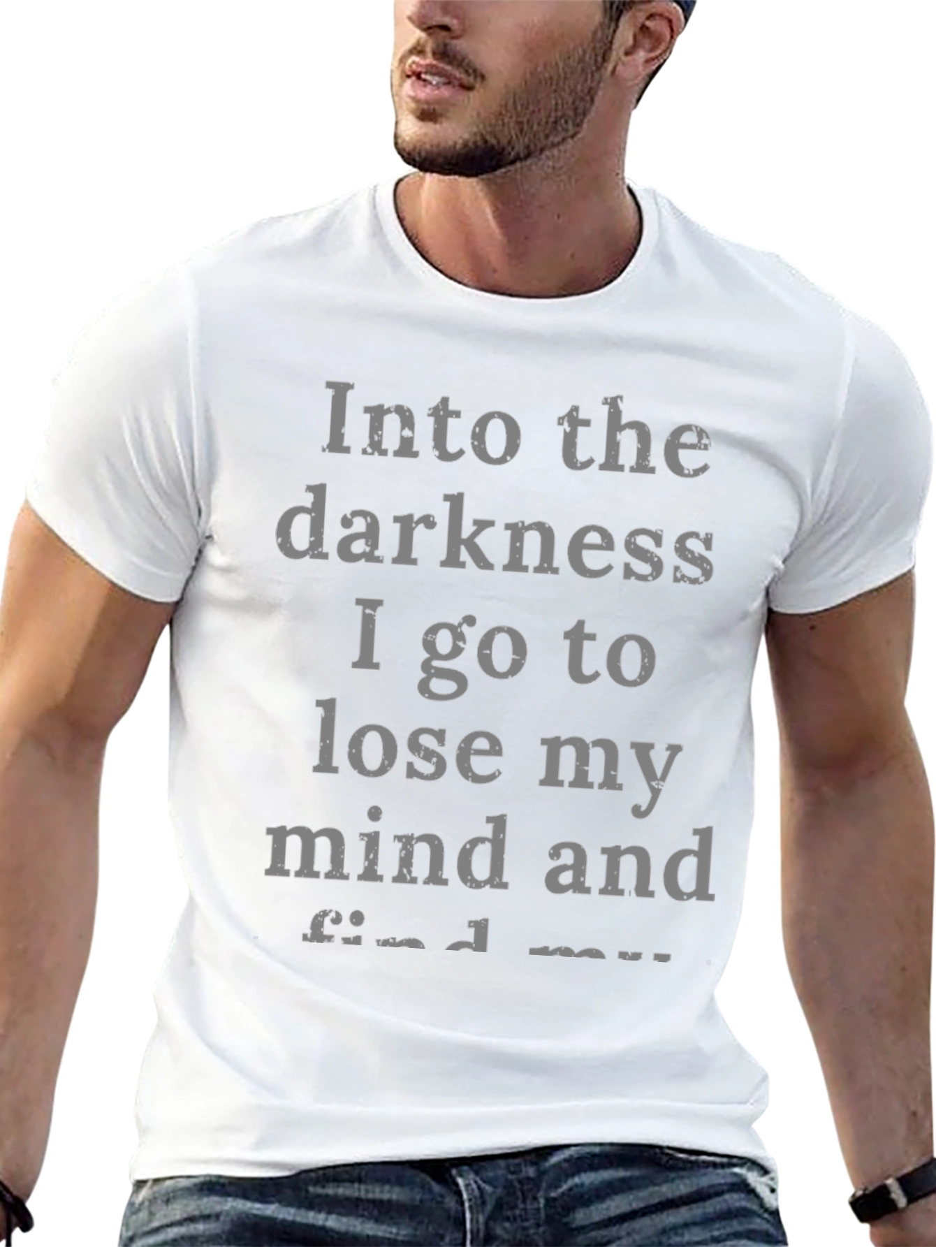 Black Darkness Mind Find Graphic Tee - Black Casual Shirt view 13