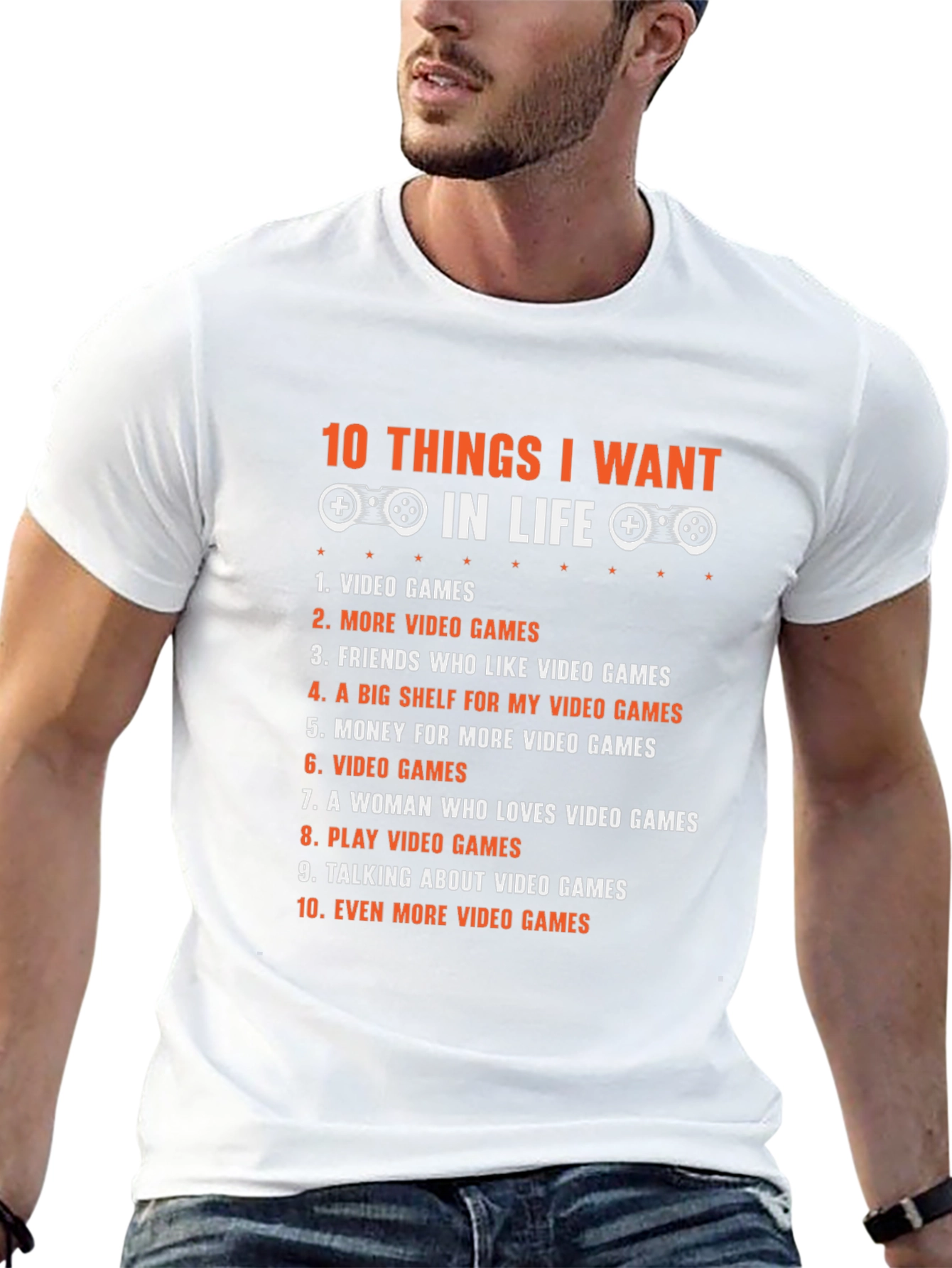 Black Gamer Life Wishlist T-Shirt - 10 Things I Want in Life view 13