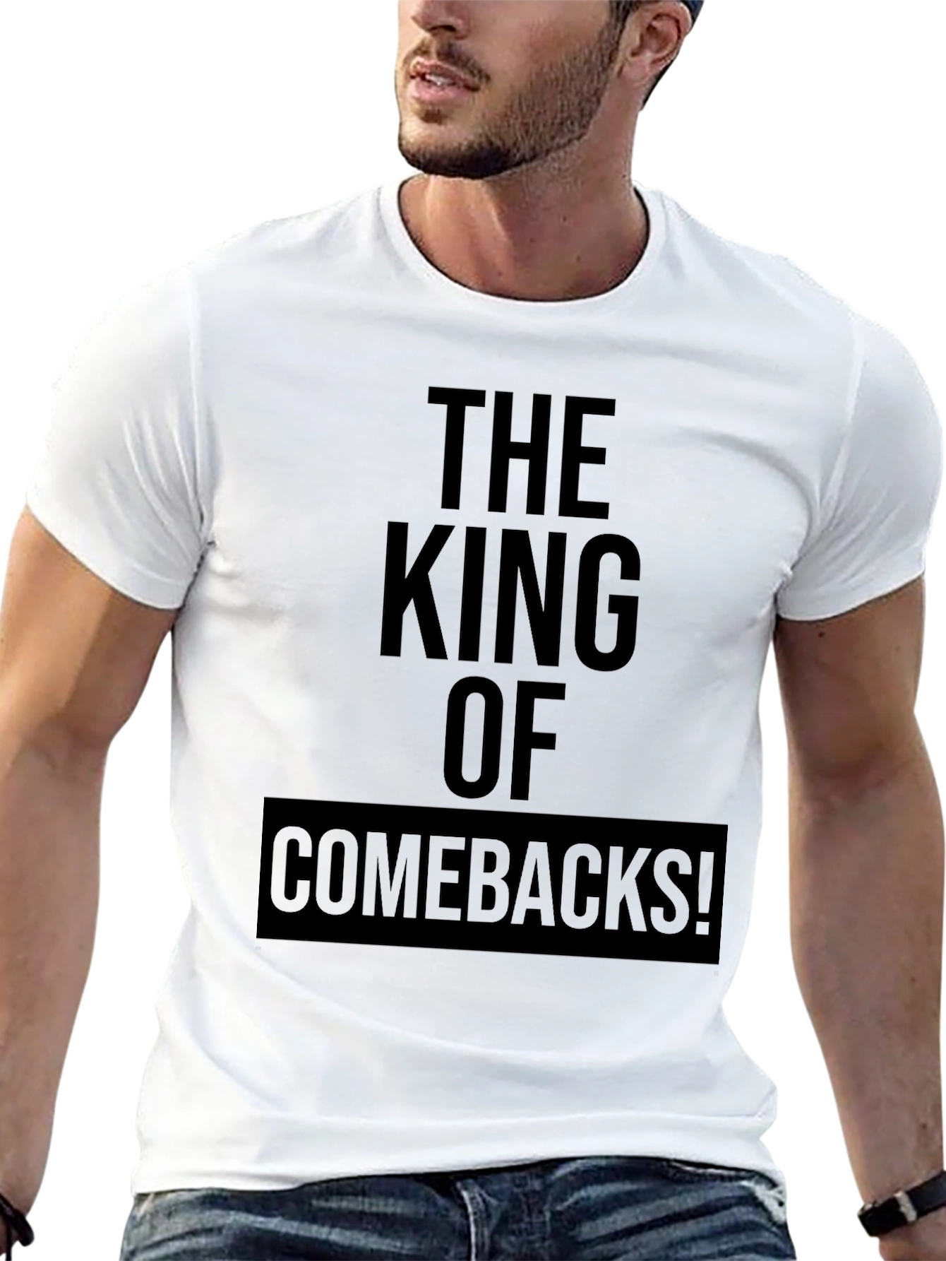 Black The King of Comebacks Black Graphic Tee view 13
