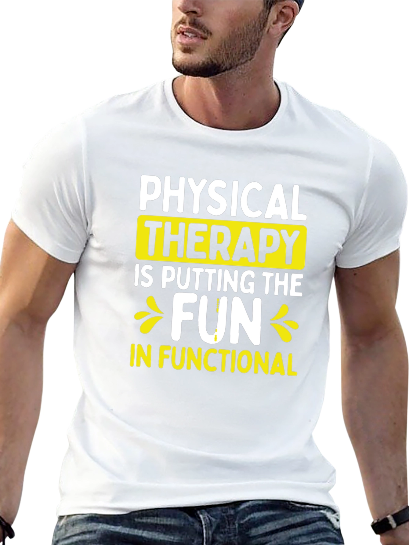 Black Physical Therapy Fun T-Shirt - Functional Fitness Tee view 13