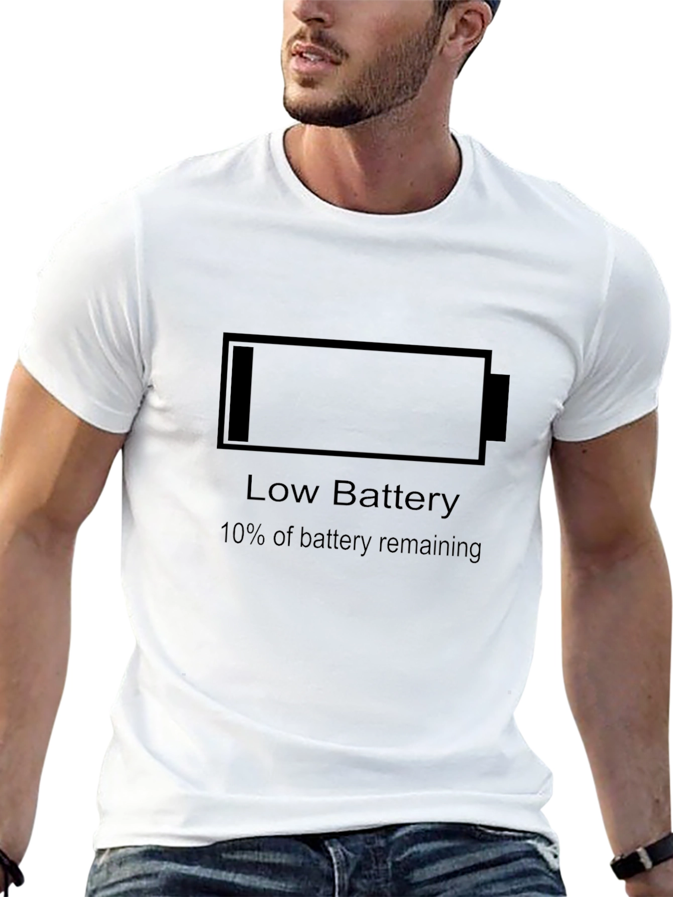 Black Low Battery T-Shirt - 10% Remaining view 13