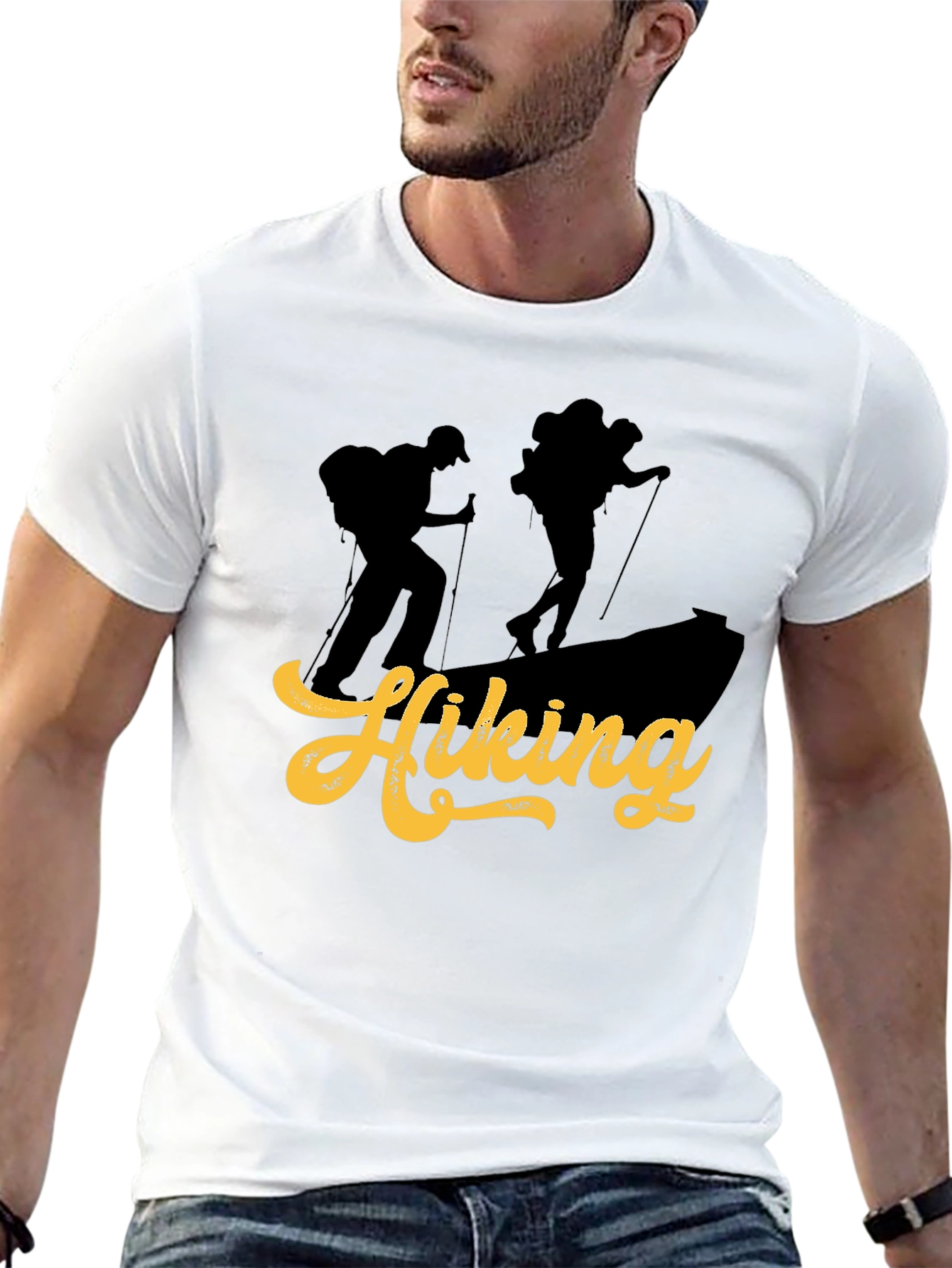 Black Hiking Adventure Graphic Tee - Black view 13