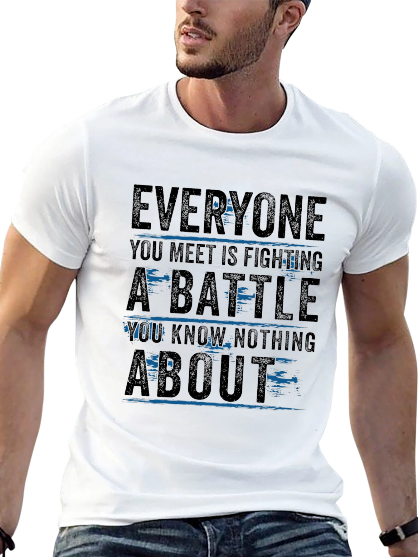 Black Everyone Is Fighting A Battle Graphic T-Shirt view 13