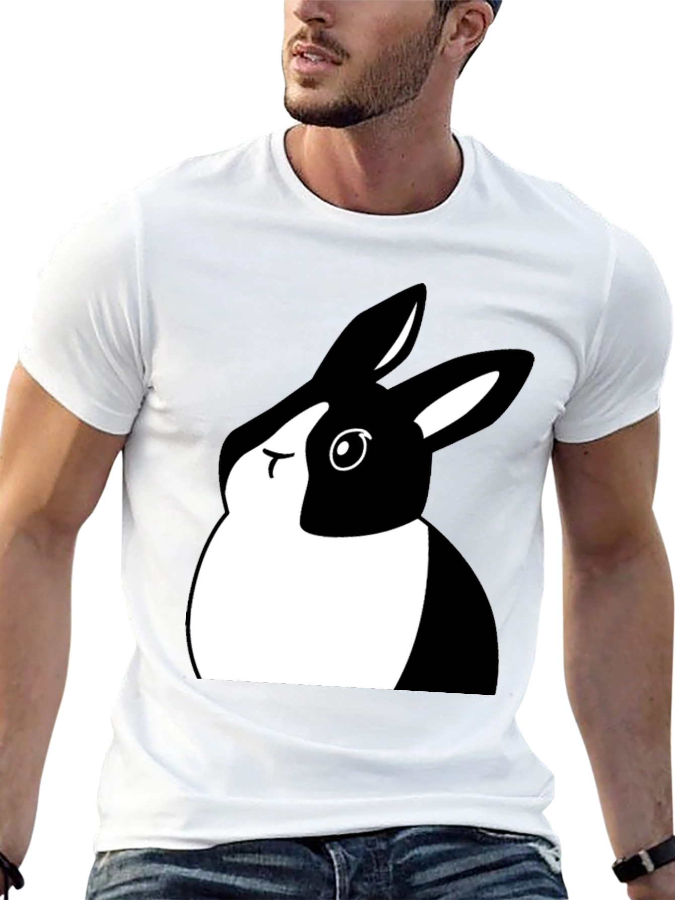 Black Black Bunny Graphic Tee - Unisex view 13