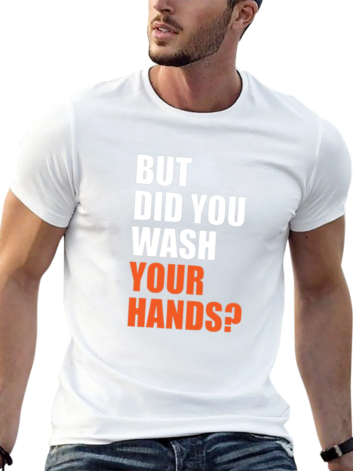 Black Wash Your Hands T-Shirt - Funny Novelty Tee view 13