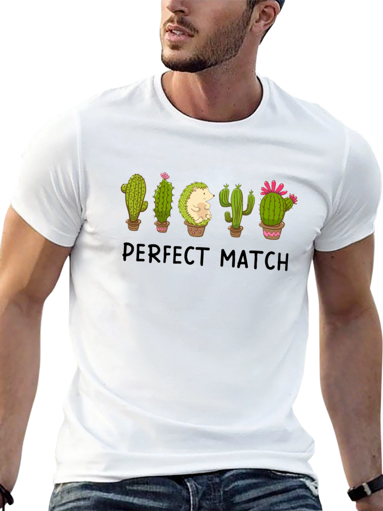 Black Perfect Match Cactus & Hedgehog Graphic Tee view 13