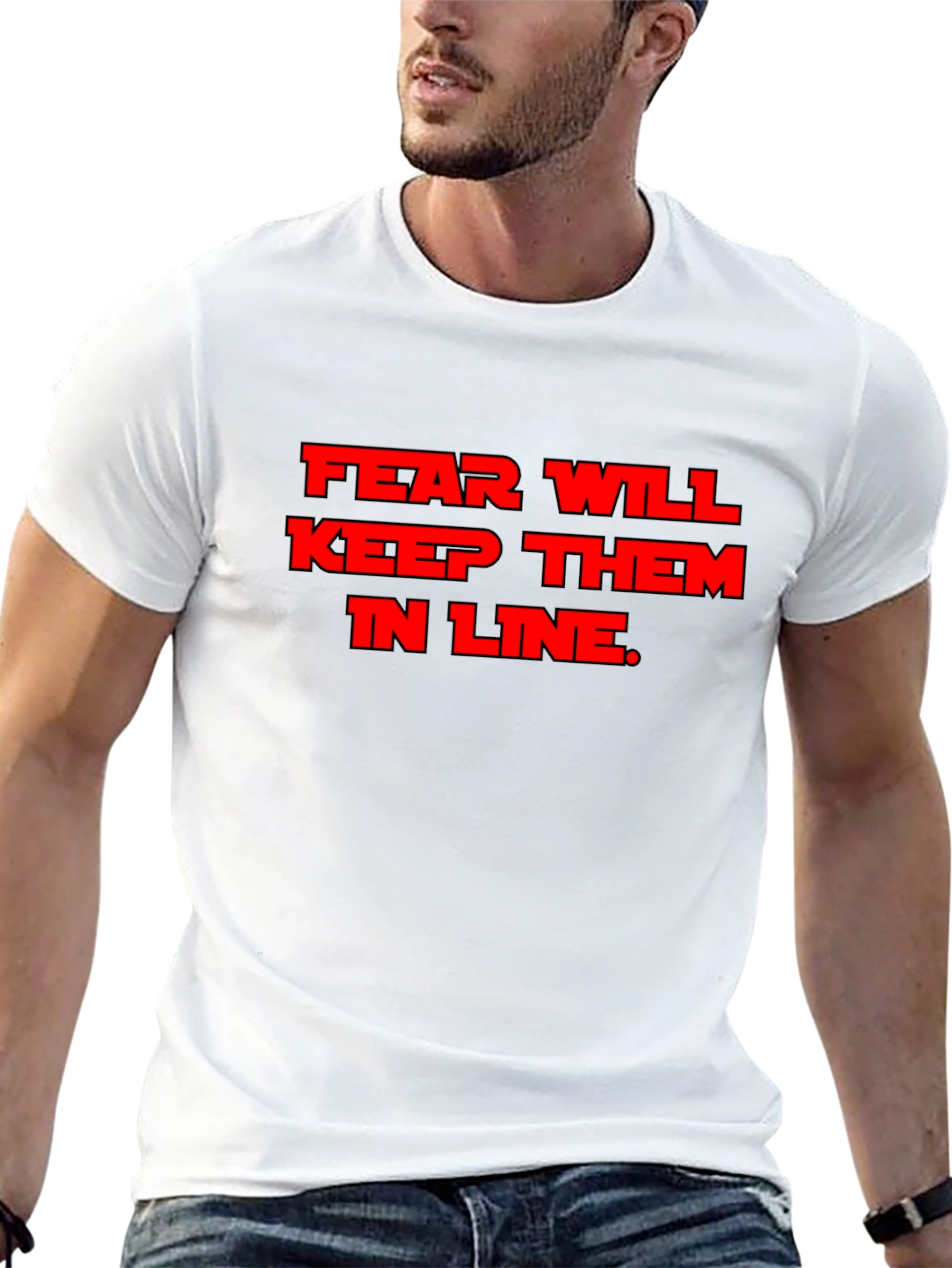 Black Fear Will Keep Them in Line T-Shirt view 13