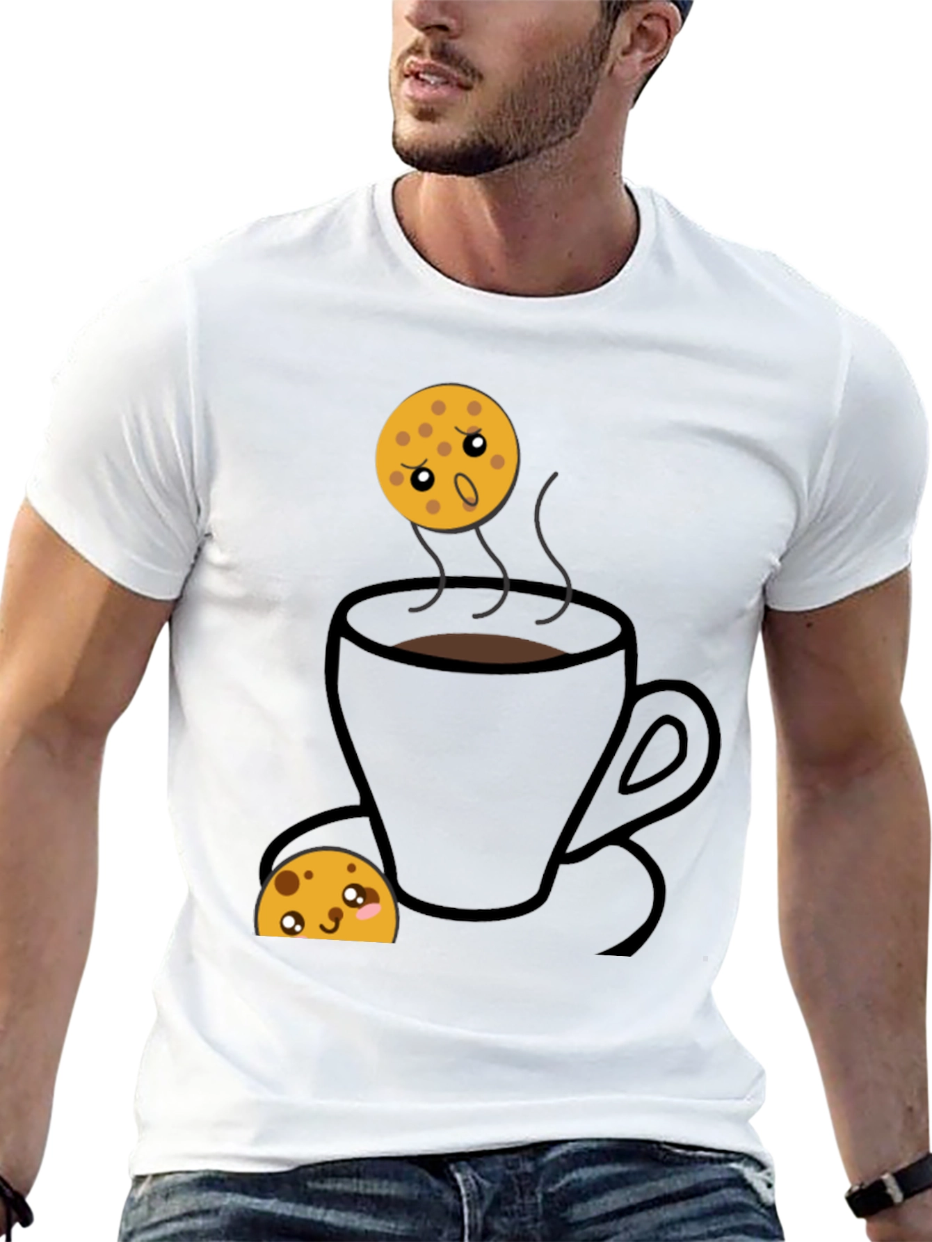 Black Funny Cookie Dunking T-Shirt view 13