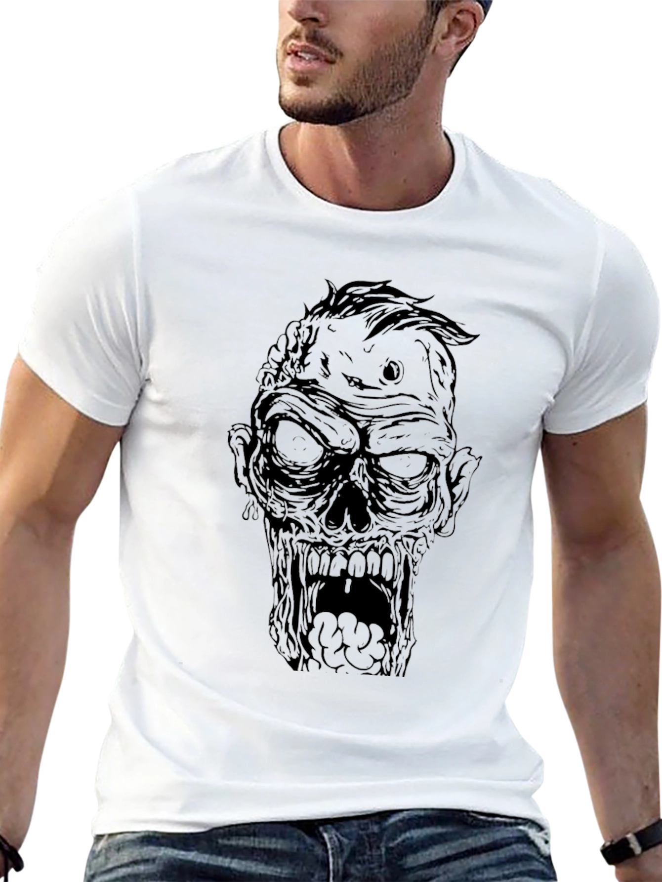 Black Zombie Graphic Black T-Shirt view 13