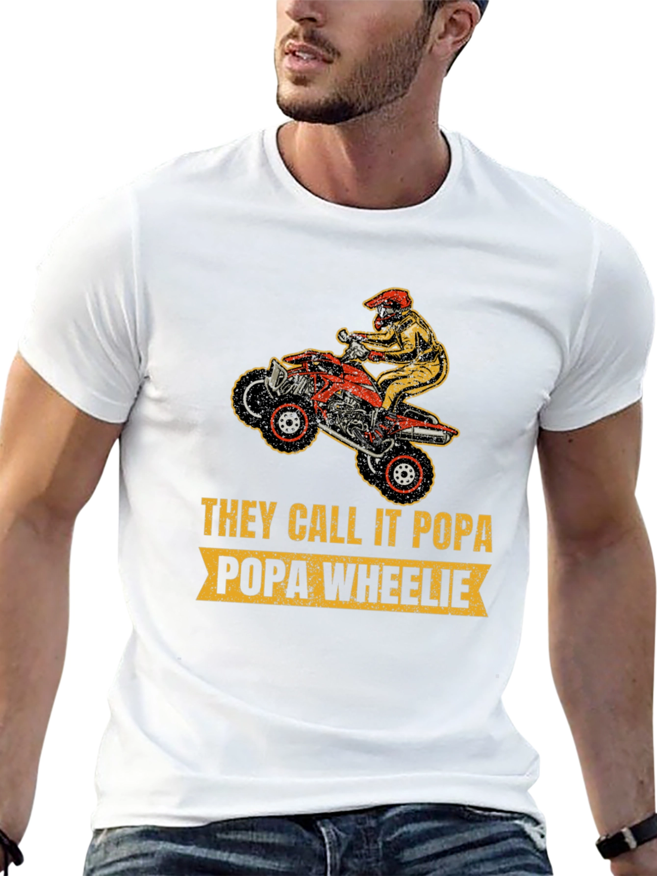 Popa Wheelie T-Shirt - Motocross Dad Tee - 13