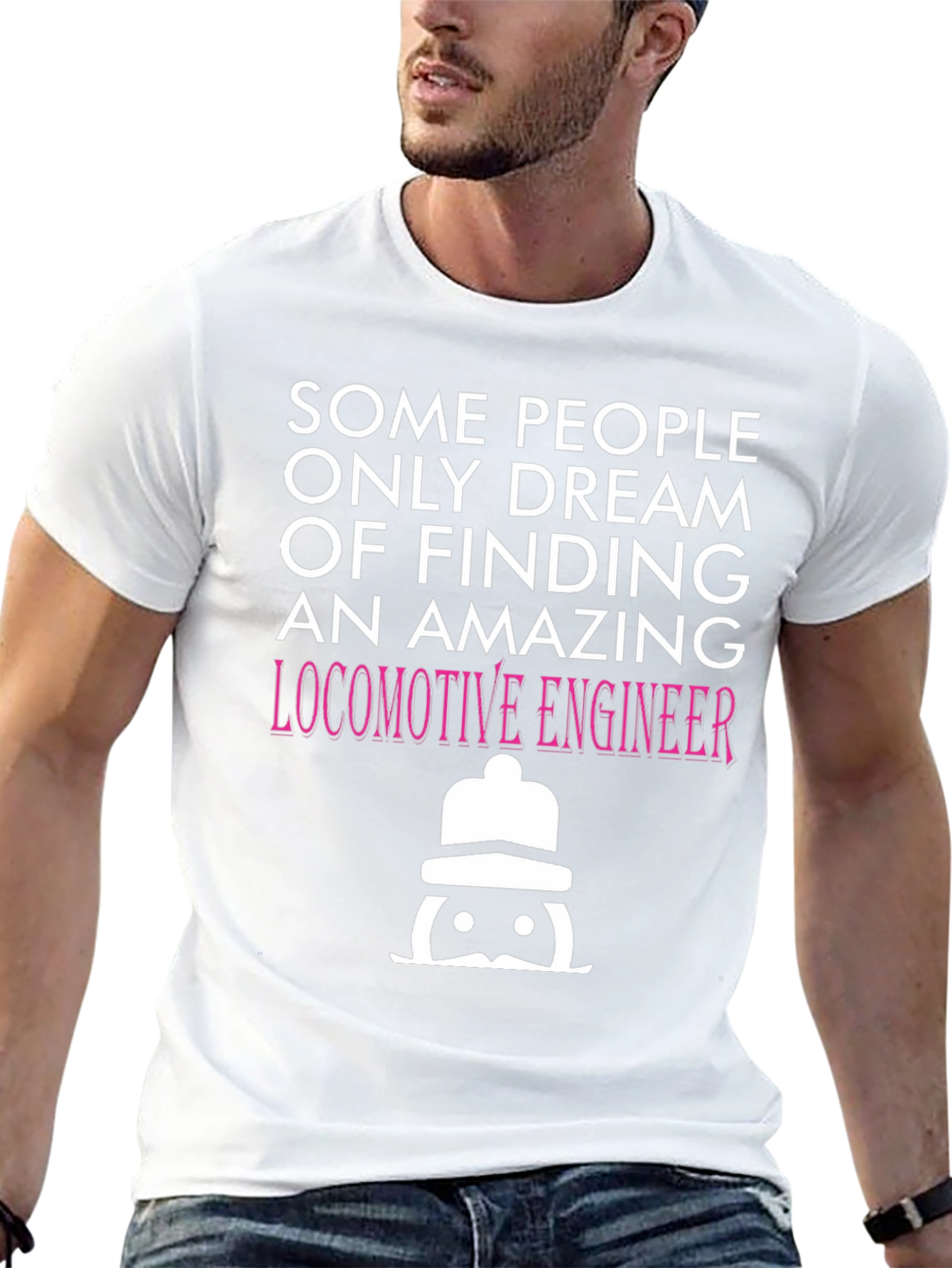 Black Amazing Locomotive Engineer T-Shirt view 13