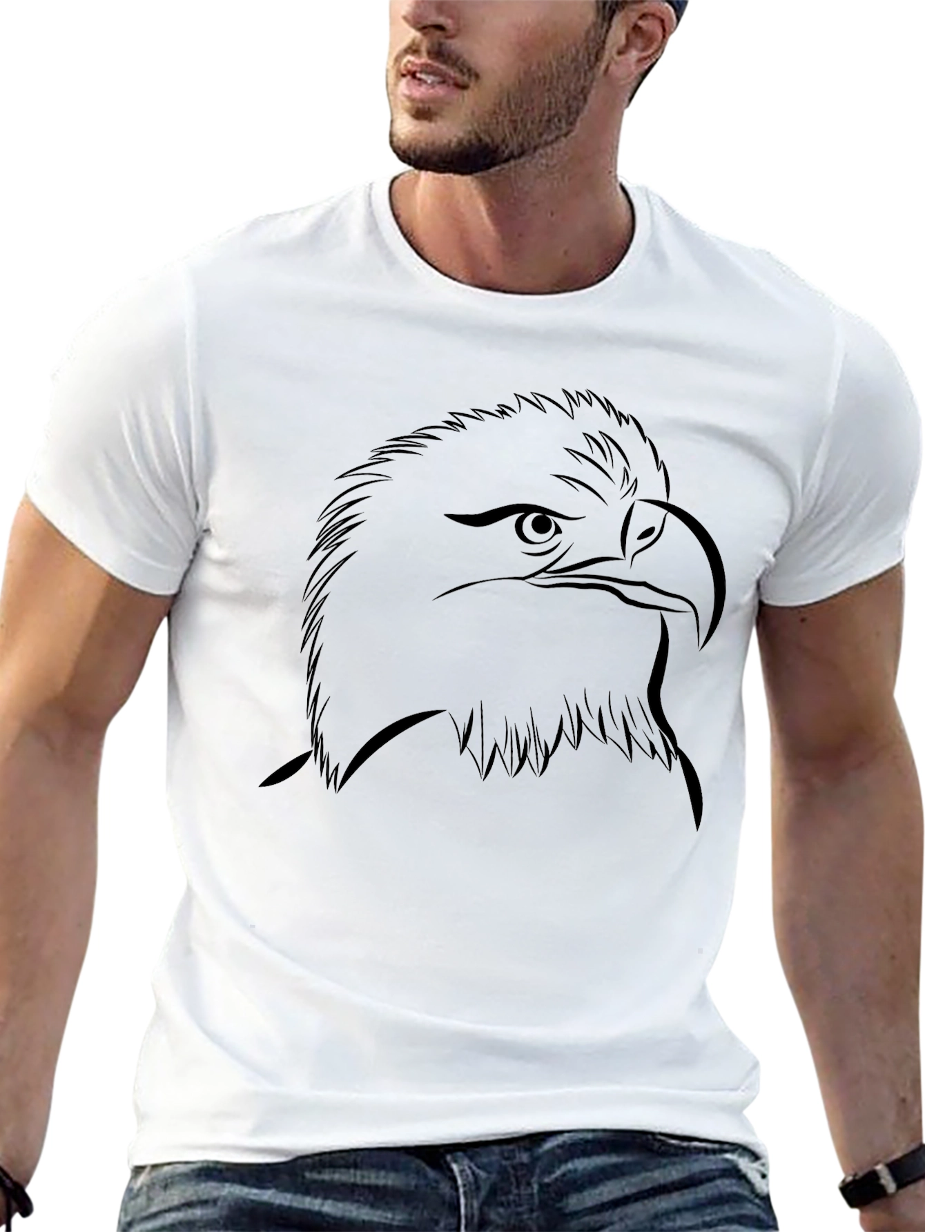 Black Eagle Graphic Black T-Shirt - Bold Design view 13