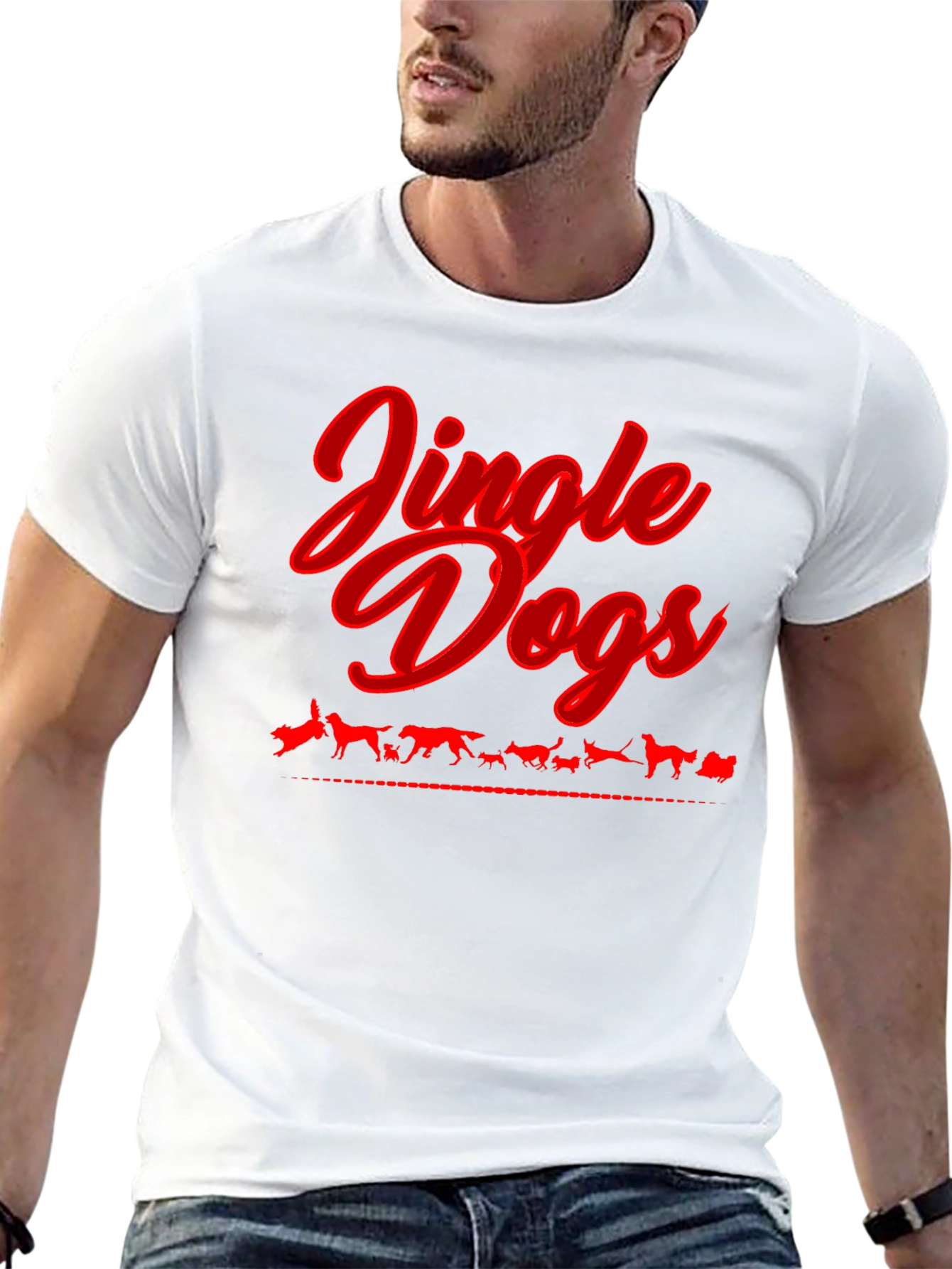 Black Jingle Dogs T-Shirt - Holiday Dog Lover Tee view 13