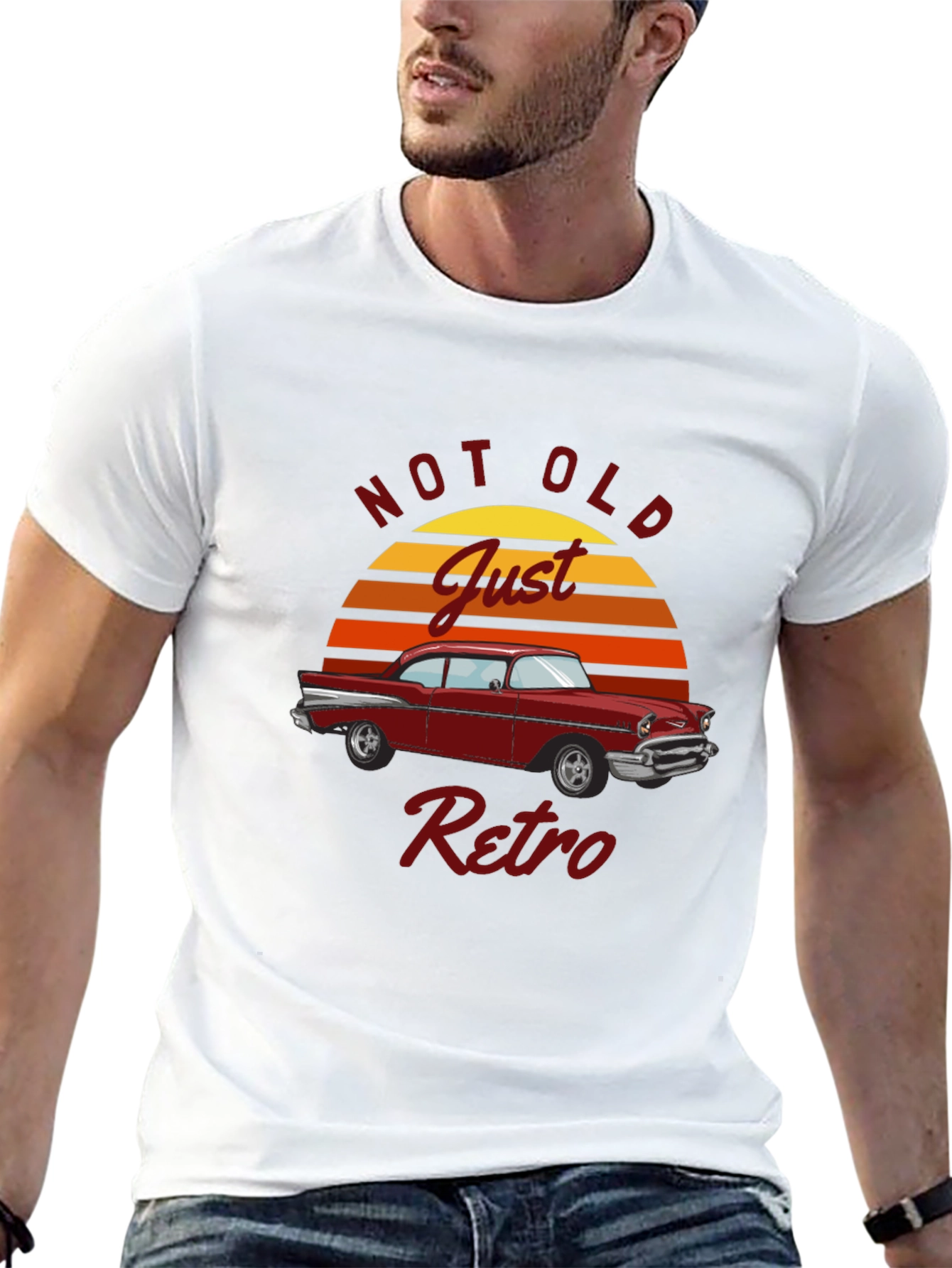 Black Retro Car Graphic Tee - Not Old, Just Retro view 13