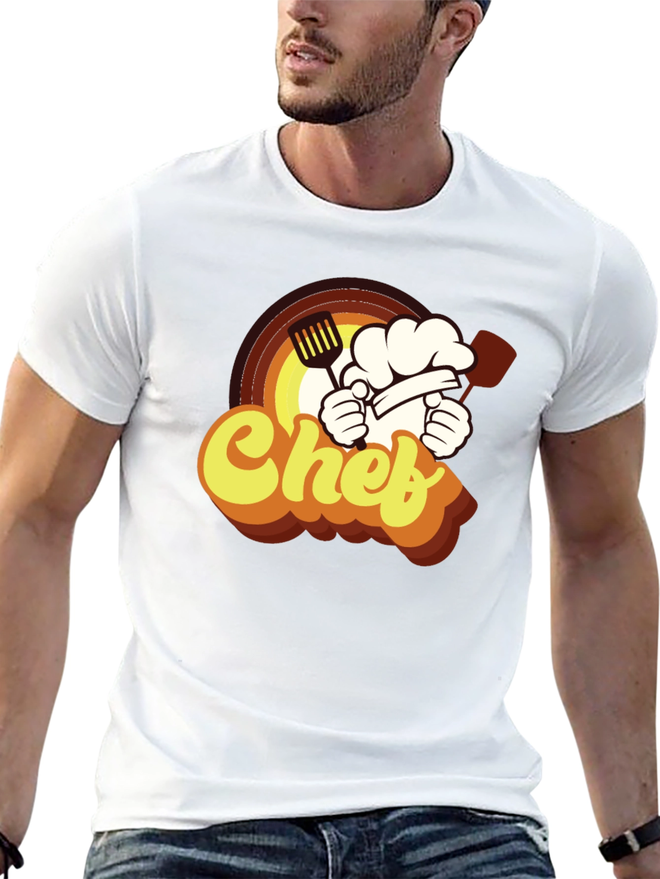 Black Retro Chef T-Shirt - Culinary Cook Graphic Tee view 13