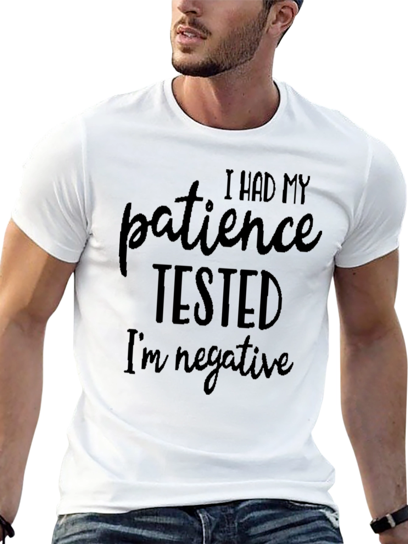Black Patience Tested Funny Graphic T-Shirt view 13
