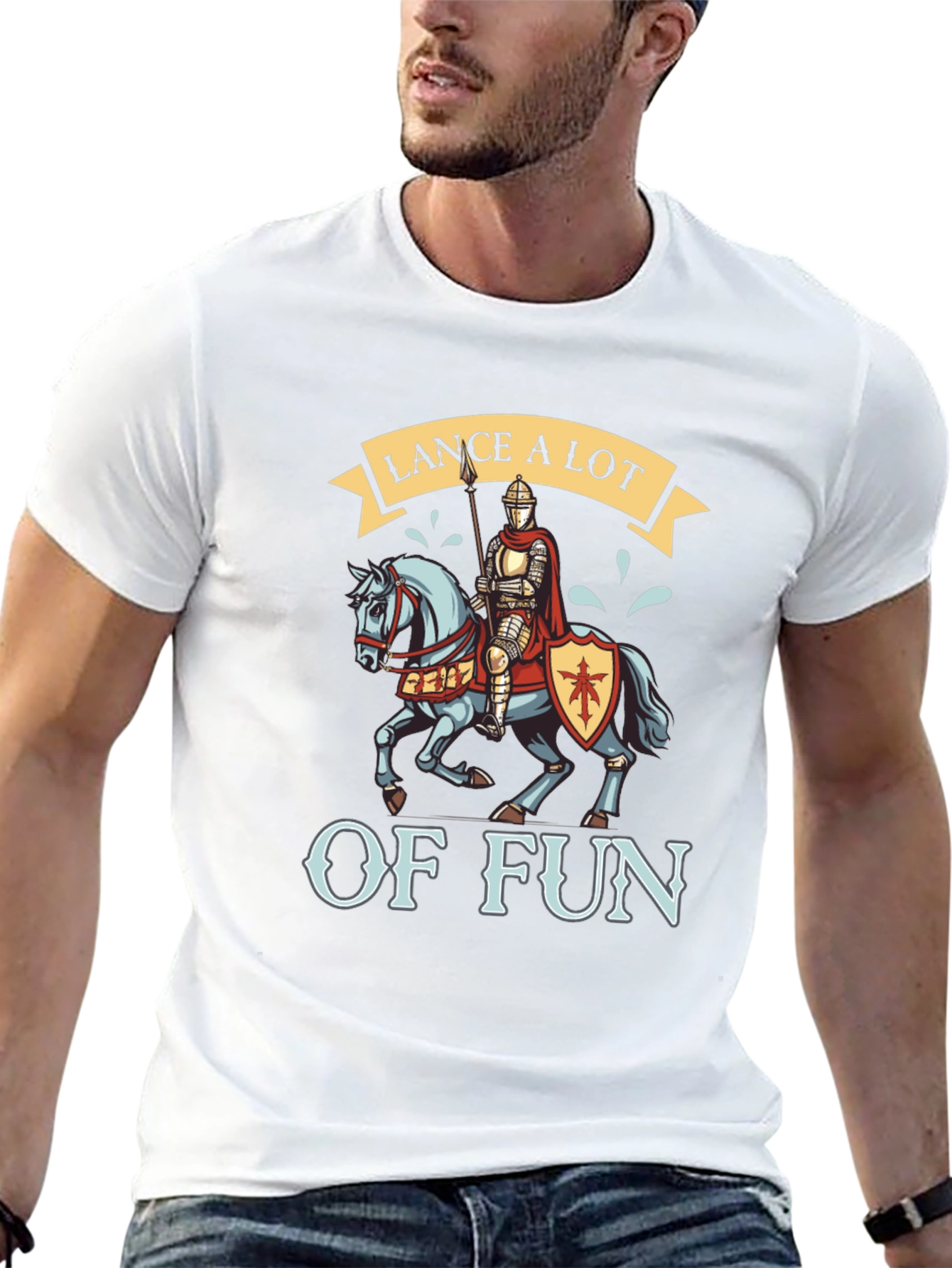 Black Lance A Lot of Fun Knight T-Shirt view 13