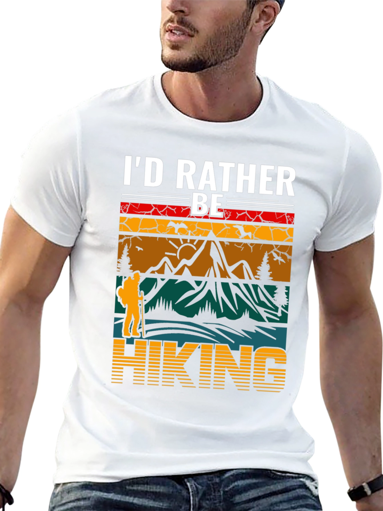 Black I'd Rather Be Hiking T-Shirt - Adventure Tee view 13