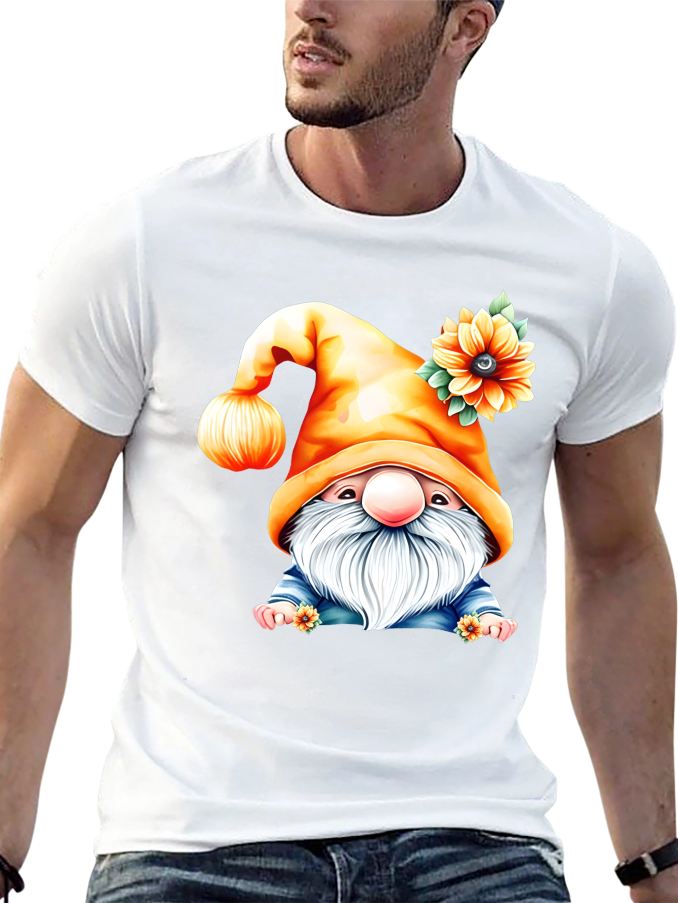 Sunflower Gnome Graphic T-Shirt - 13