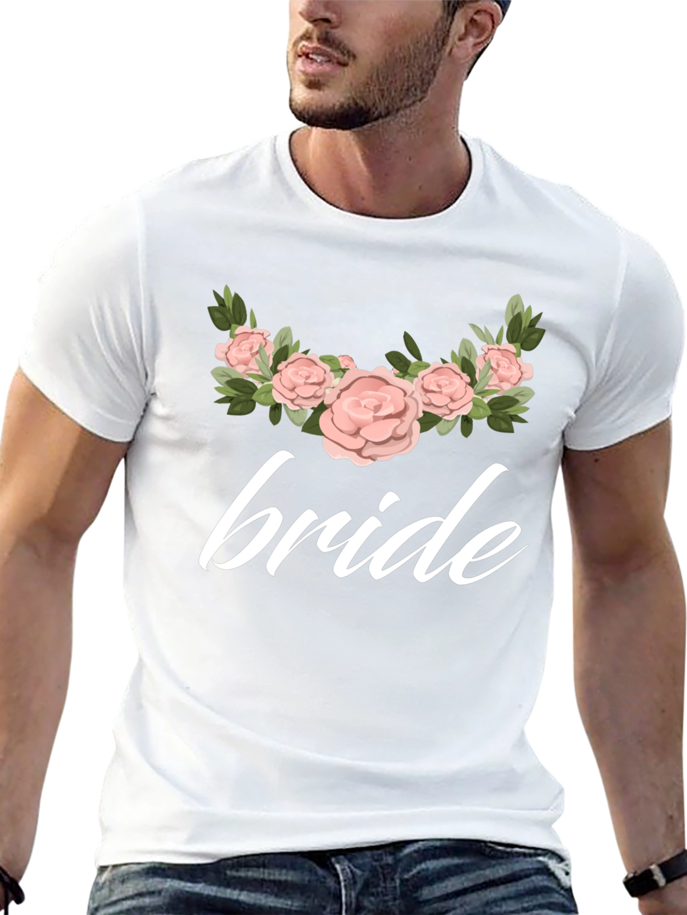 Black Bride Floral Graphic Black T-Shirt view 13