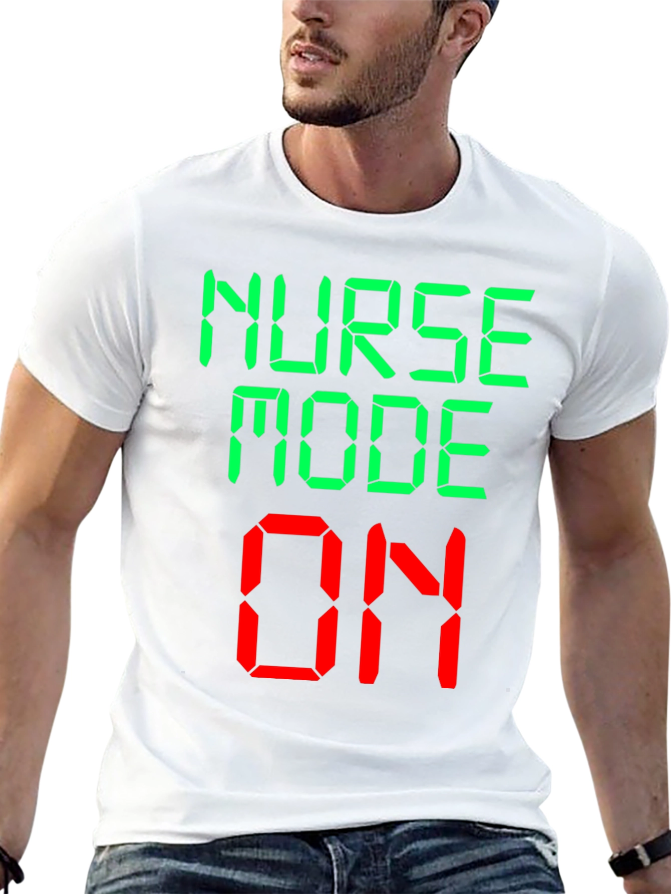 Black Nurse Mode On Novelty Graphic T-Shirt view 13